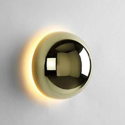 Bauhaus Halo Wall Light in Gold or Chrome