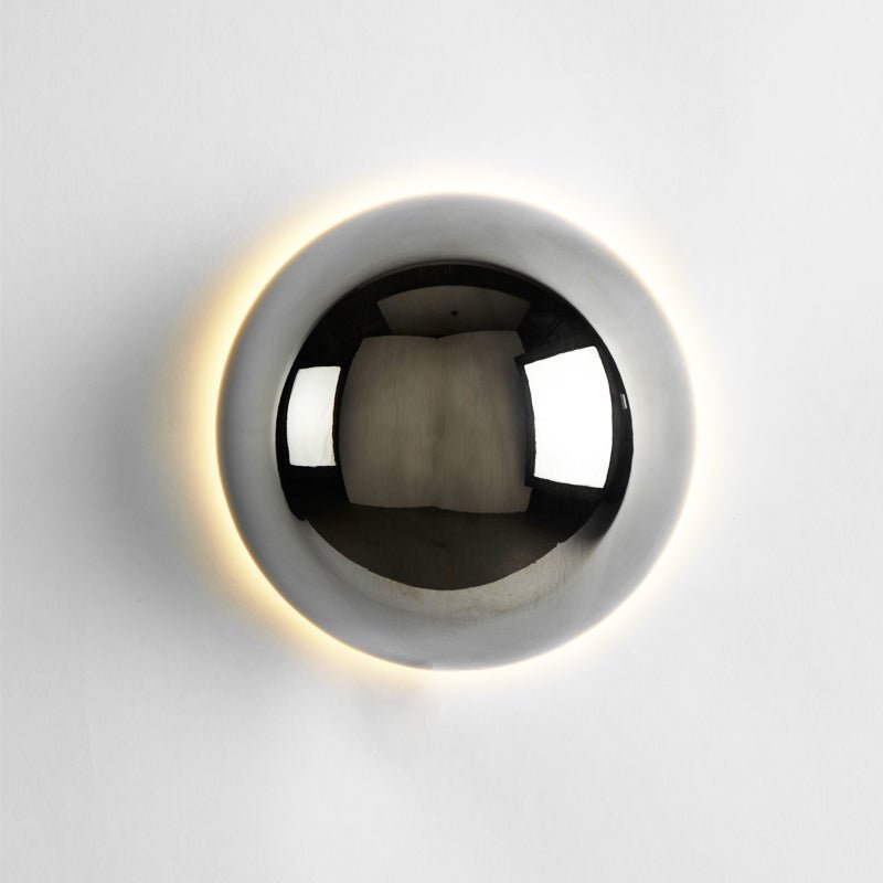 Bauhaus Halo Wall Light in Gold or Chrome