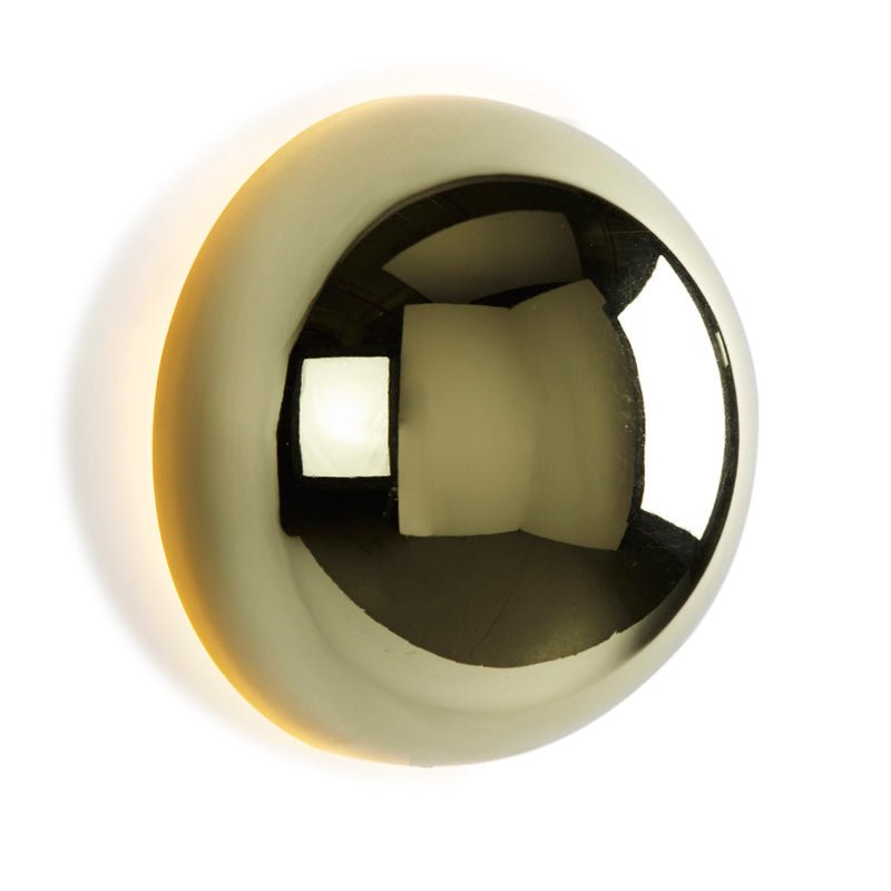 Bauhaus Halo Wall Light in Gold or Chrome