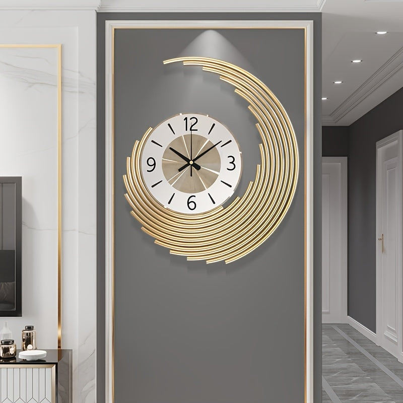 Layered Crescent Wall Clock, Silent Quartz