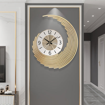 Layered Crescent Wall Clock, Silent Quartz