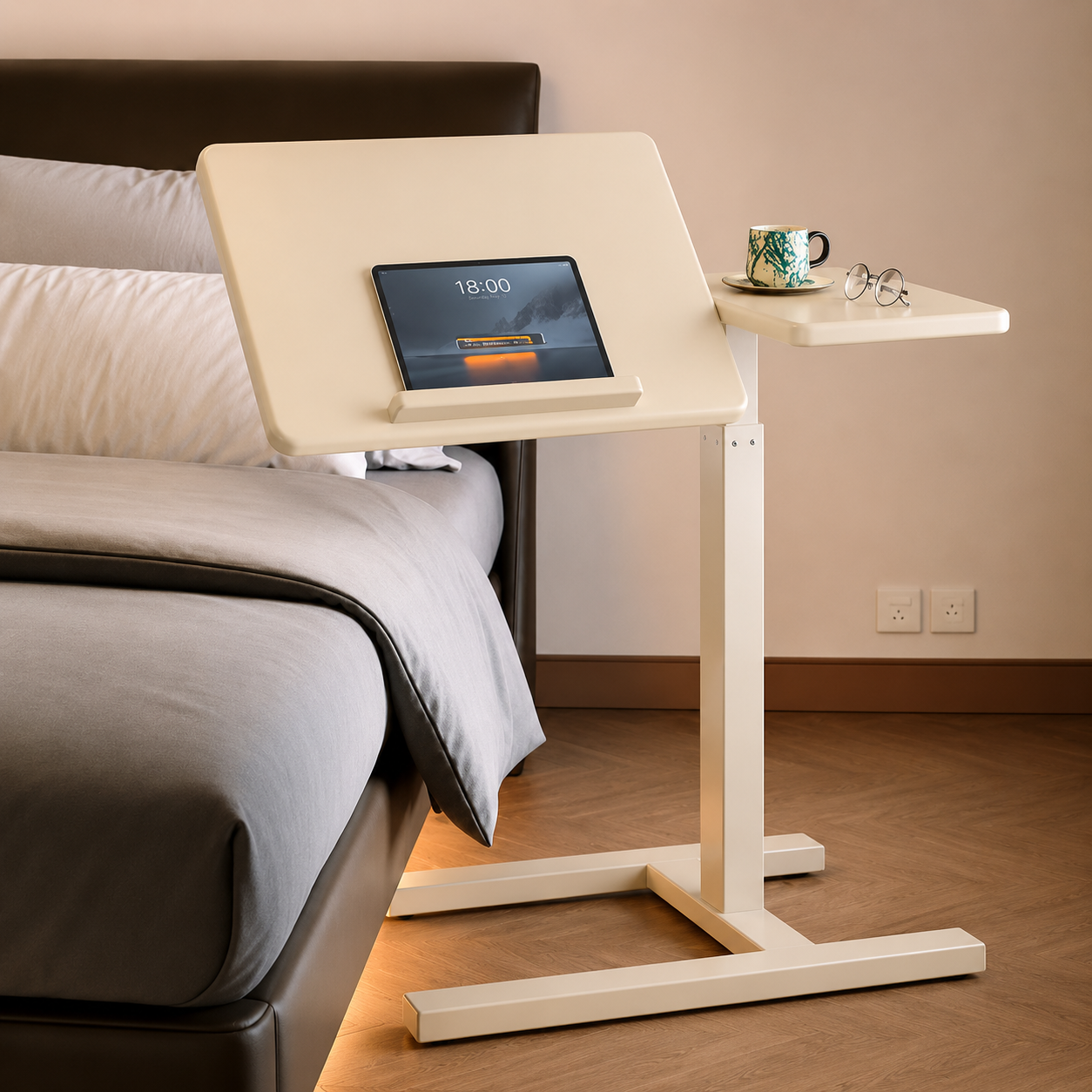 Height Adjustable Rolling Laptop Side Table