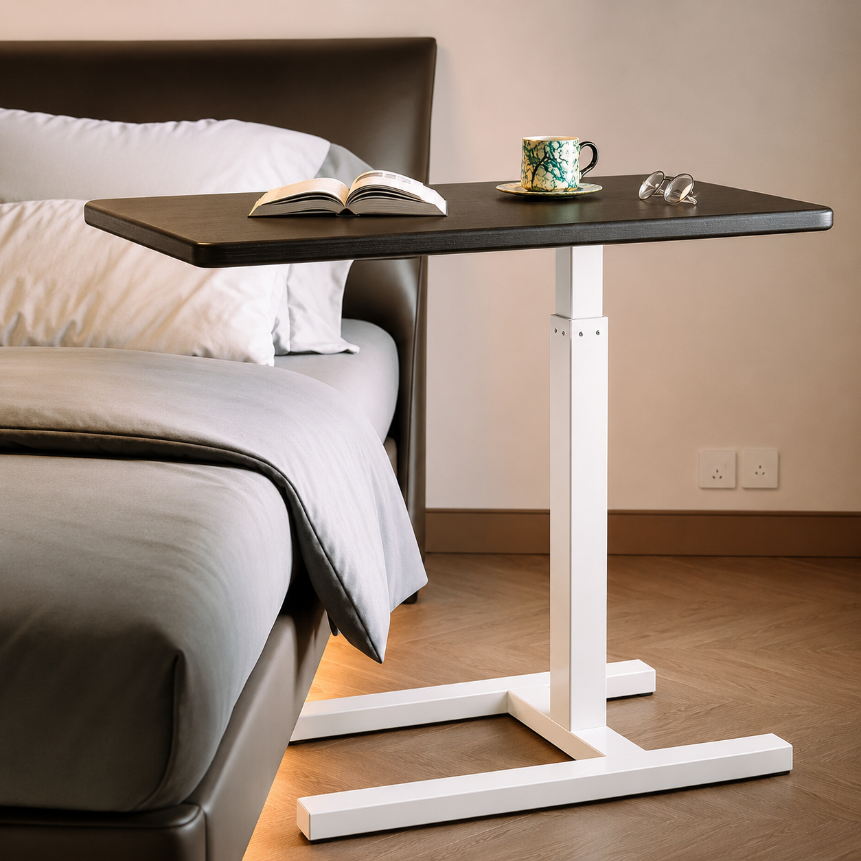 Height Adjustable Rolling Laptop Side Table