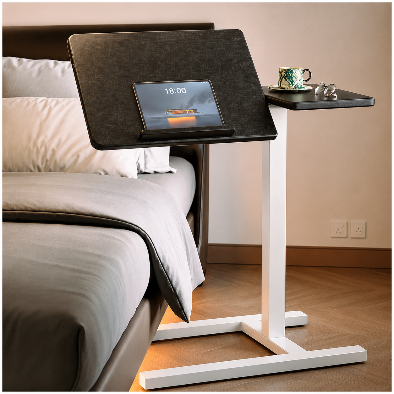 Height Adjustable Rolling Laptop Side Table