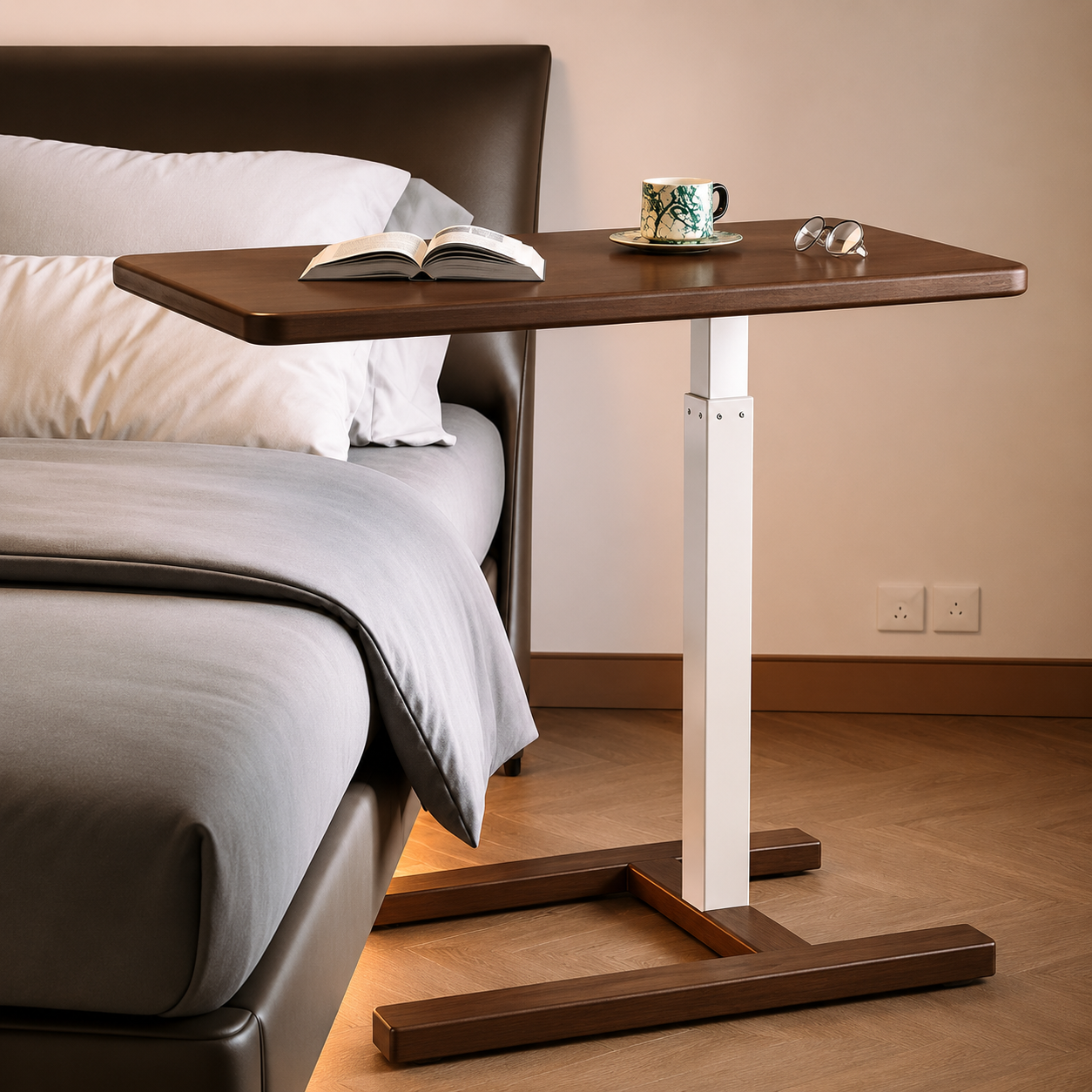Height Adjustable Rolling Laptop Side Table
