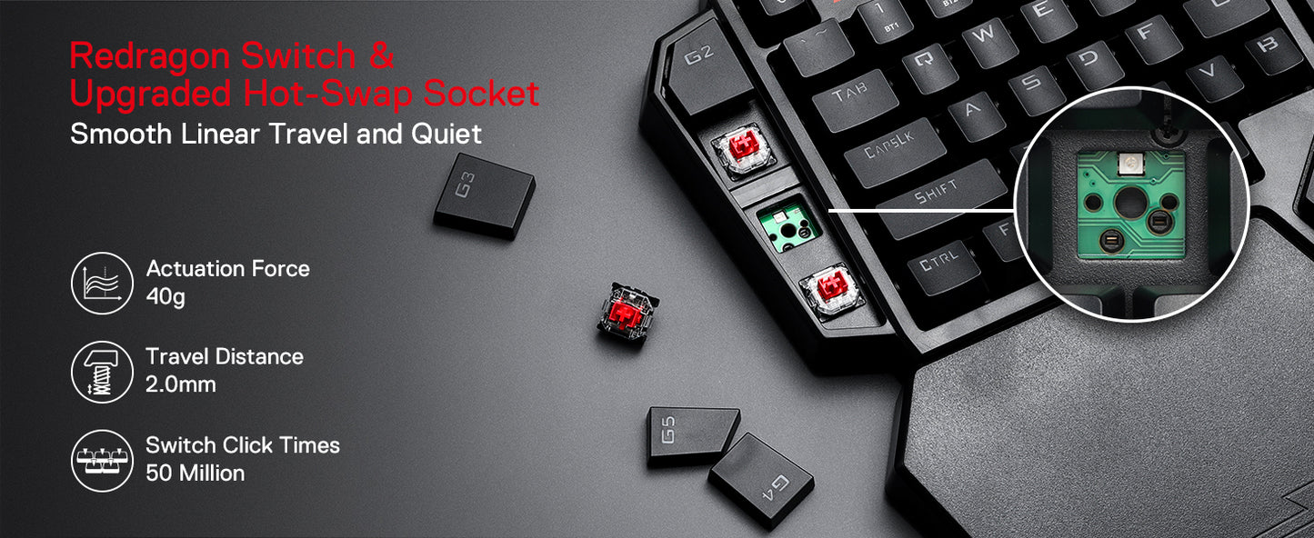 Redragon K585 PRO One-Handed Gaming Keyboard