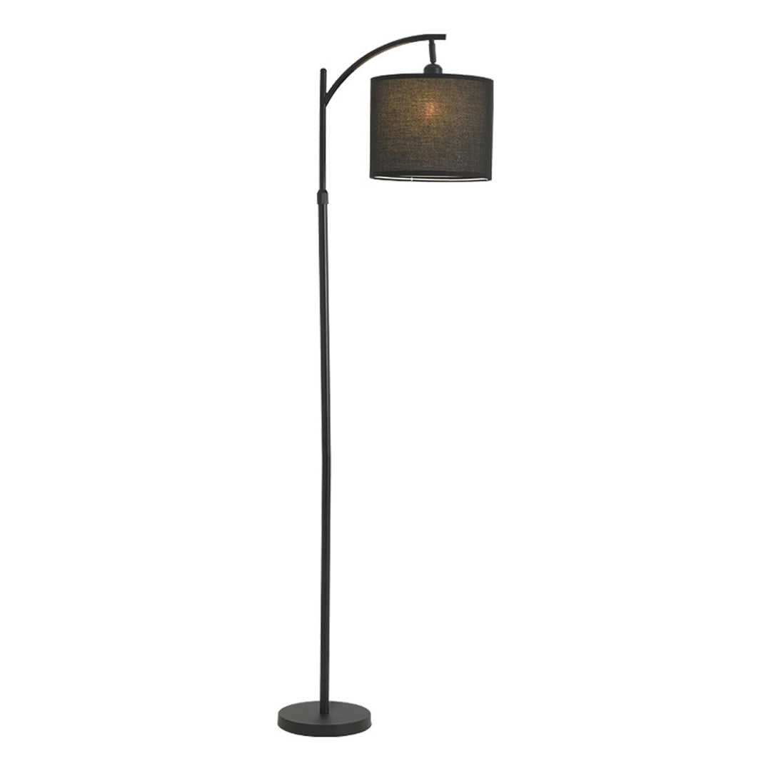 Stylish small black pendant light in charcoal finish with textured fabric shade for ambient lighting