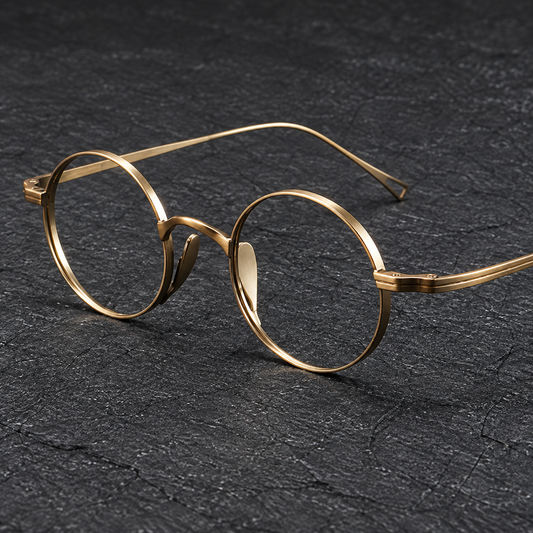 Titanium Retro Round Glasses