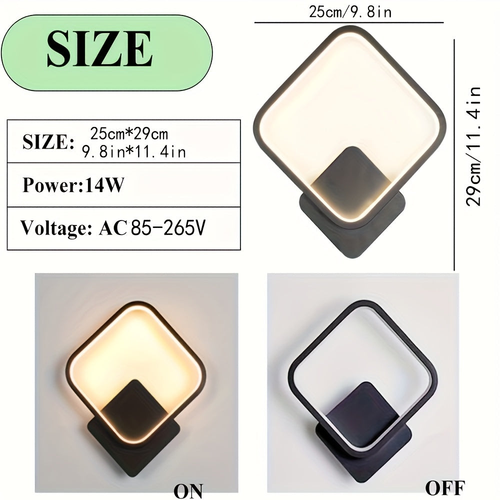 Modern Square LED Wall Lamp - Geometric Light