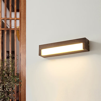 Wall mounted led lights positioned above desk in contemporary home office setting