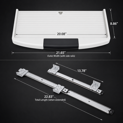 Under-Desk Pull-Out Keyboard Tray