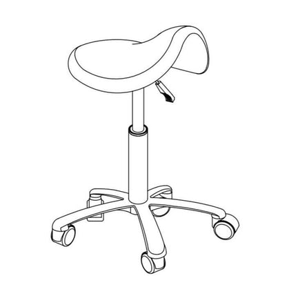 Ergonomic Pneumatic Height Adjustment Pony Saddle Shape Stool