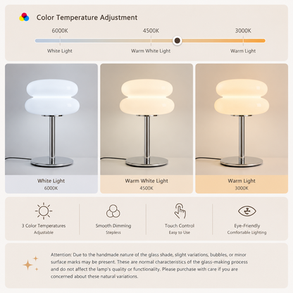 Cloud Macaron Glass Table Lamp