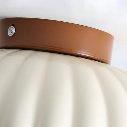 Iron & Frosted Glass Hallway Light