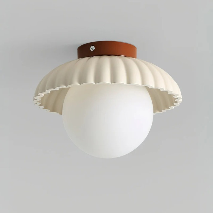 Iron & Frosted Glass Hallway Light