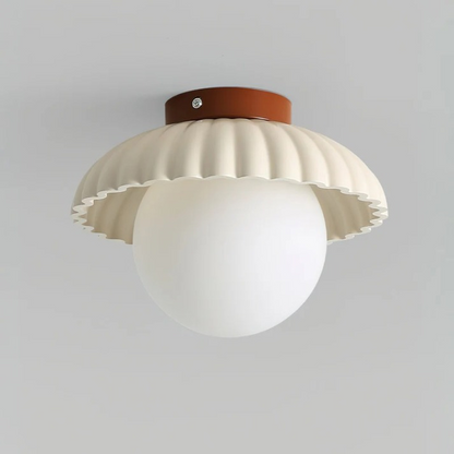 Iron & Frosted Glass Hallway Light