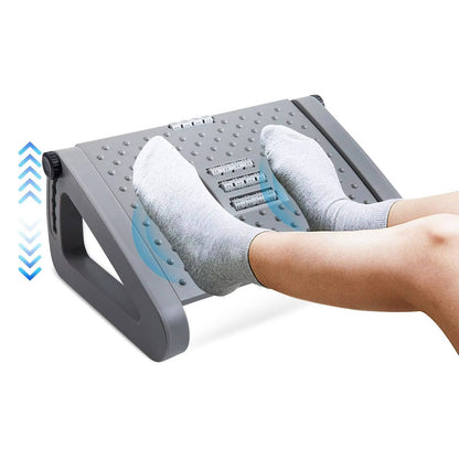 Adjustable Height Foot Rest with Rolling Massage
