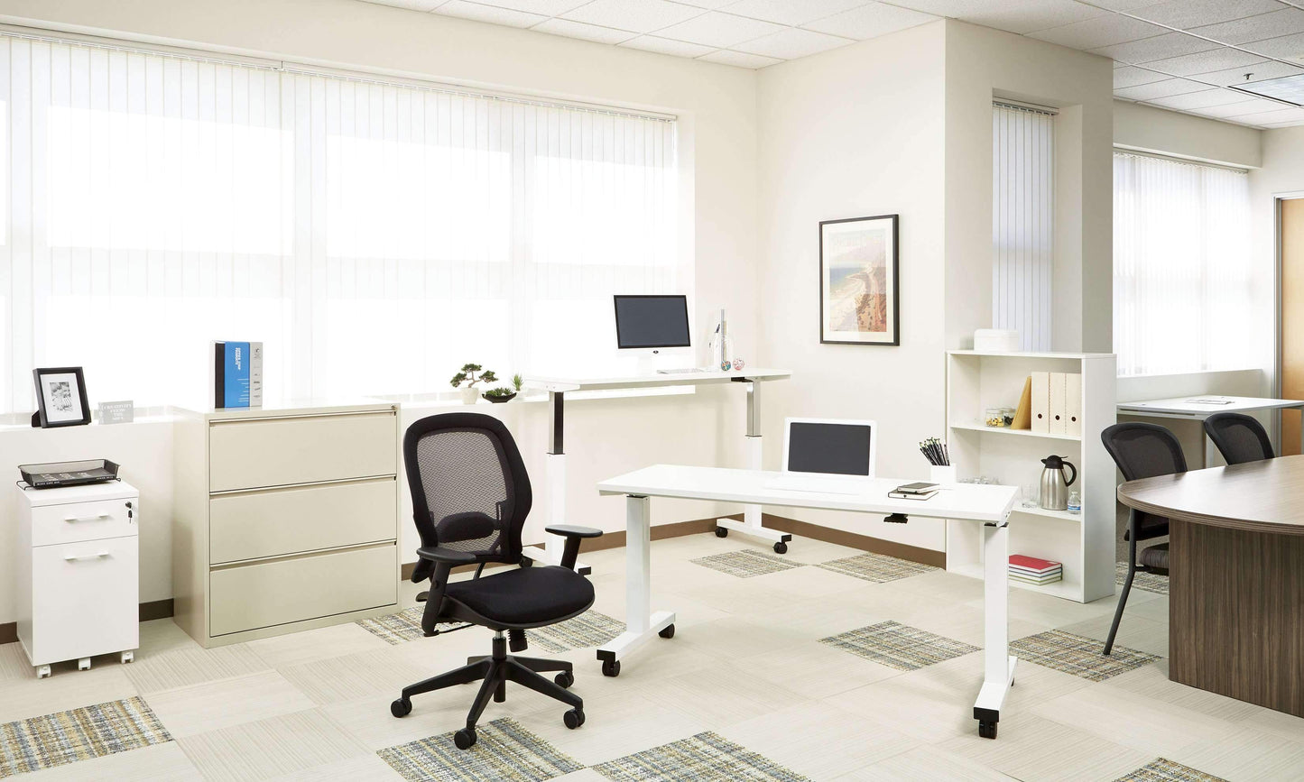 Dark Mesh Office Chair with Air Grid Backrest