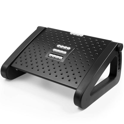 Adjustable Height Foot Rest with Rolling Massage