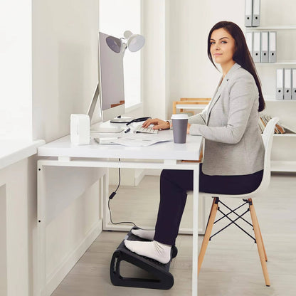 Adjustable Height Foot Rest with Rolling Massage