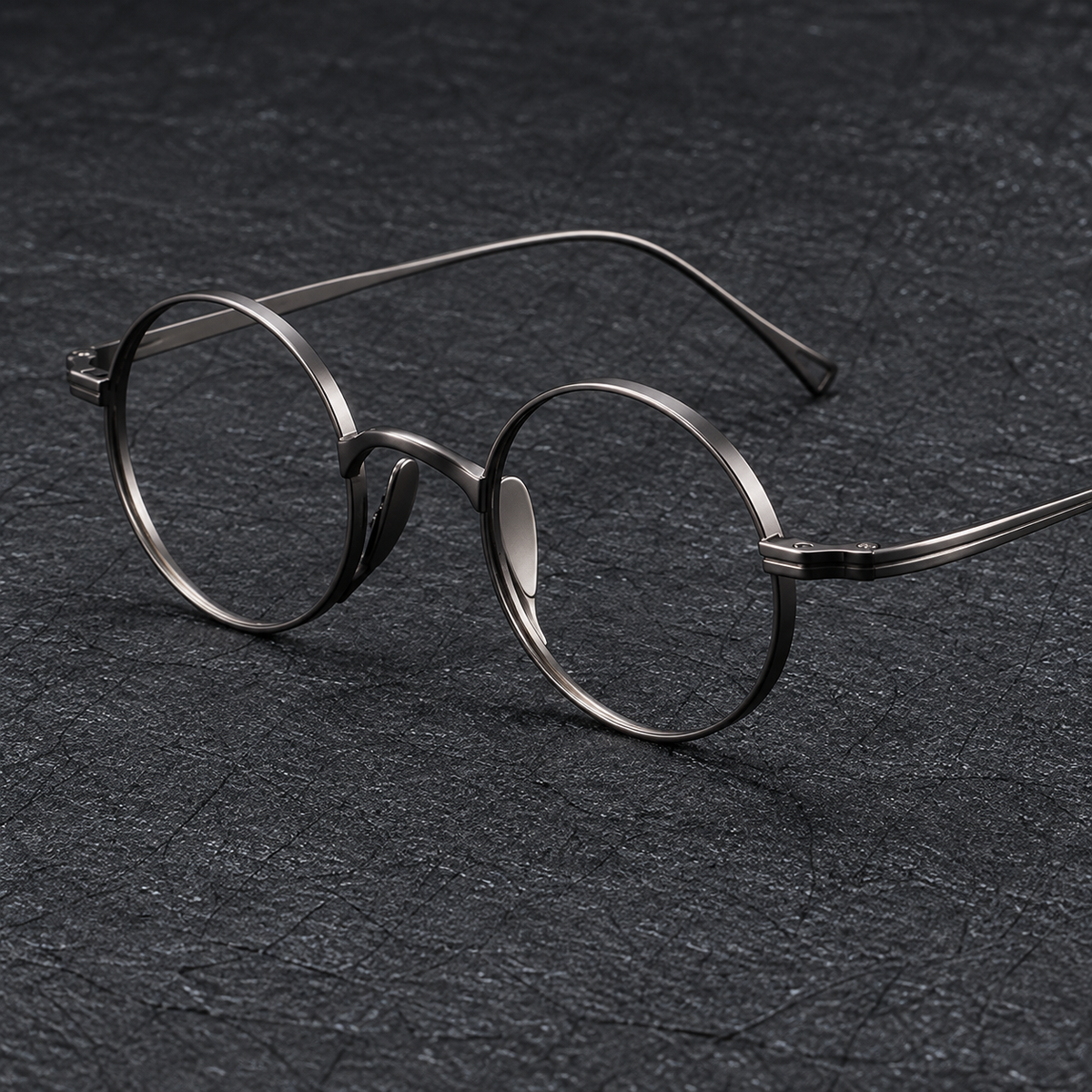 Titanium Retro Round Glasses