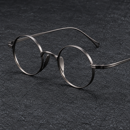 Titanium Retro Round Glasses