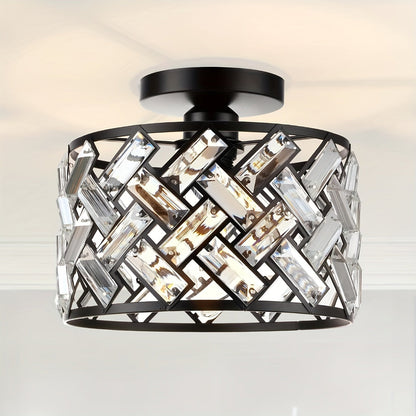 Modern Crystal Flush Ceiling Light