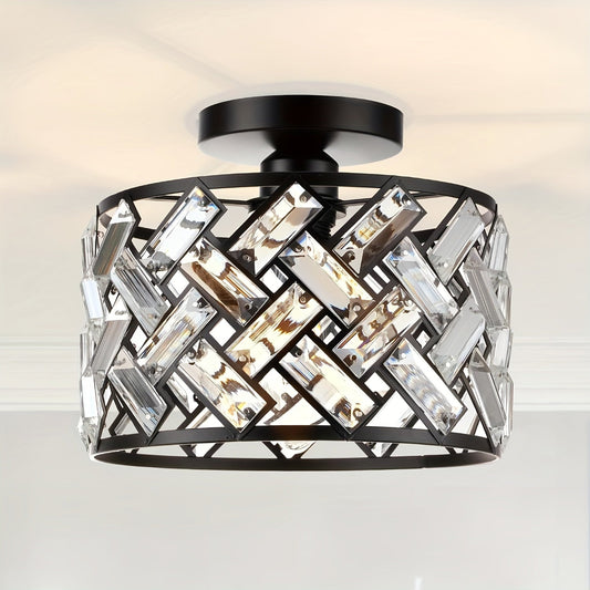 Modern Crystal Flush Ceiling Light