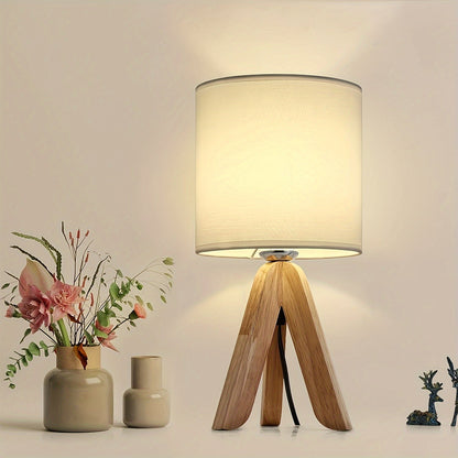 Nordic Wood Tripod Table Lamp
