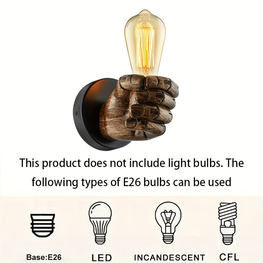 Industrial Resin Hand Wall Sconce