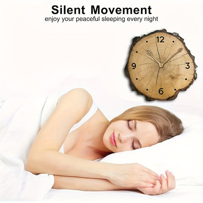 Rustic Wood Slice Wall Clock