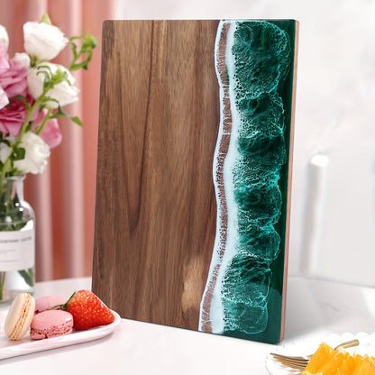 Acacia Wood Resin Wave Serving Board
