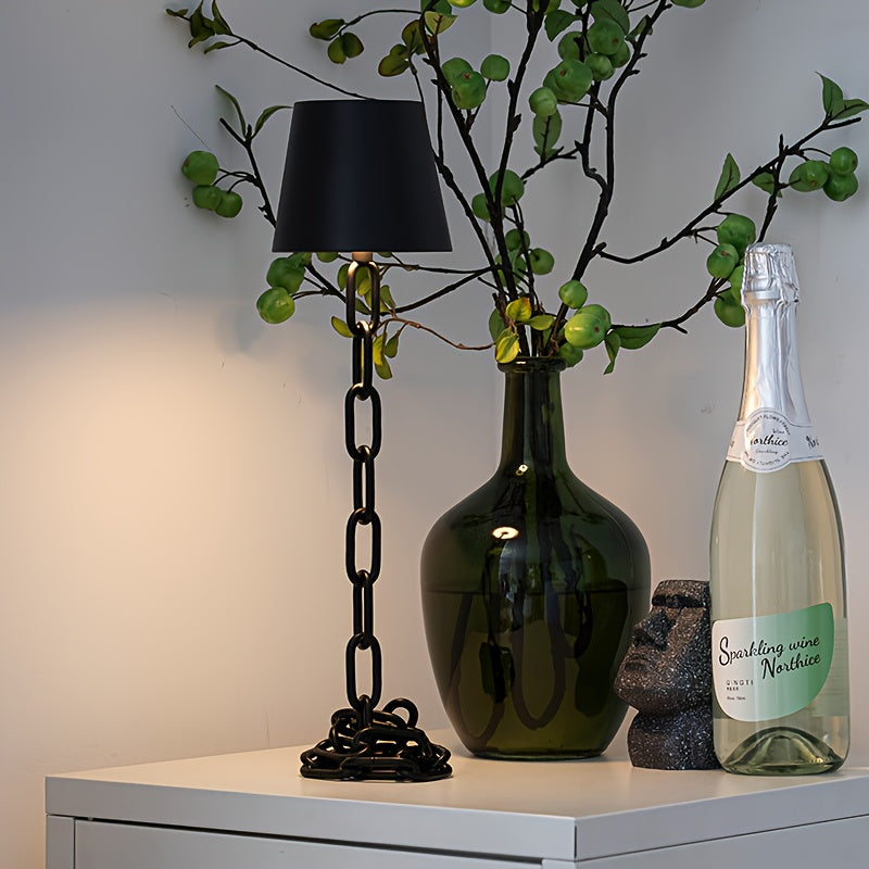 Cordless Chain-Link Lamp with Touch Dimming