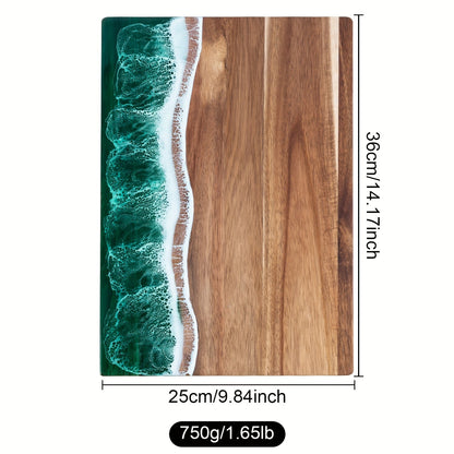 Acacia Wood Resin Wave Serving Board