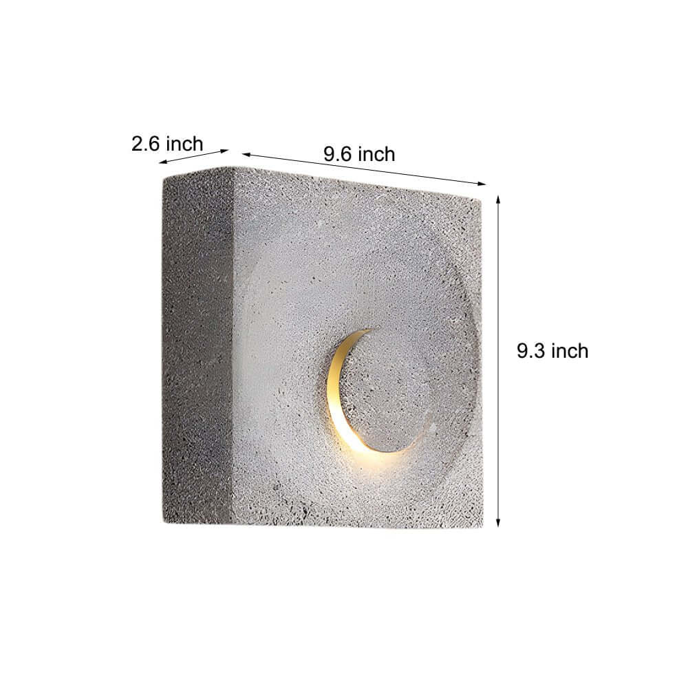 Frosted Cement Eclipse LED Wall Light