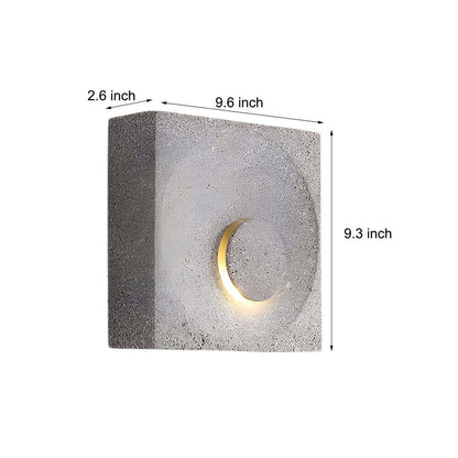 Frosted Cement Eclipse LED Wall Light