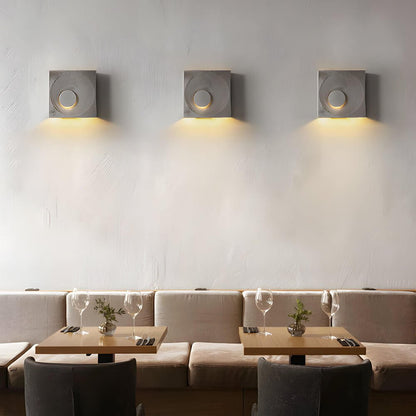 Frosted Cement Eclipse LED Wall Light