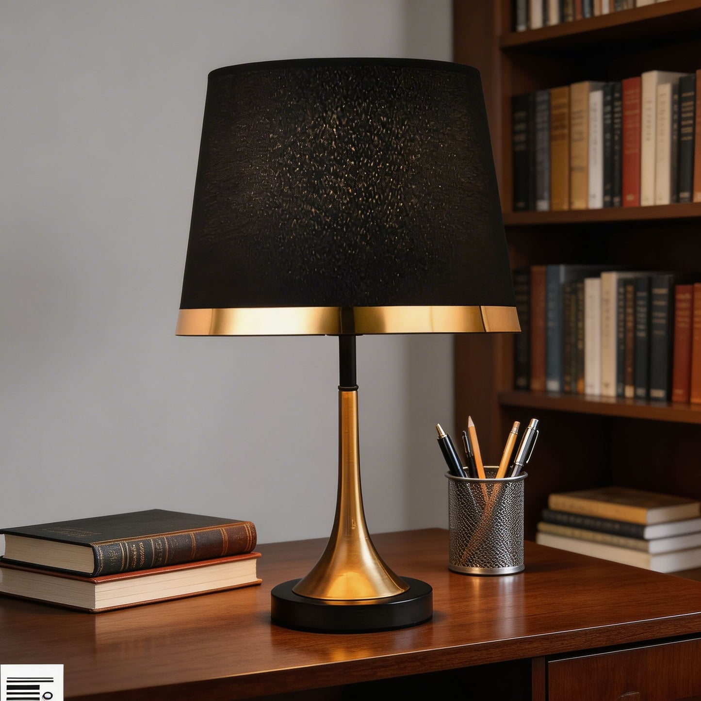 Mid-Century Modern Brass Table Lamp
