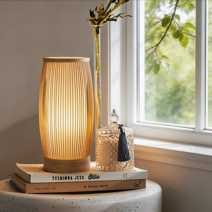 Japanese Style Bamboo Table Lamp