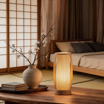 Japanese Style Bamboo Table Lamp