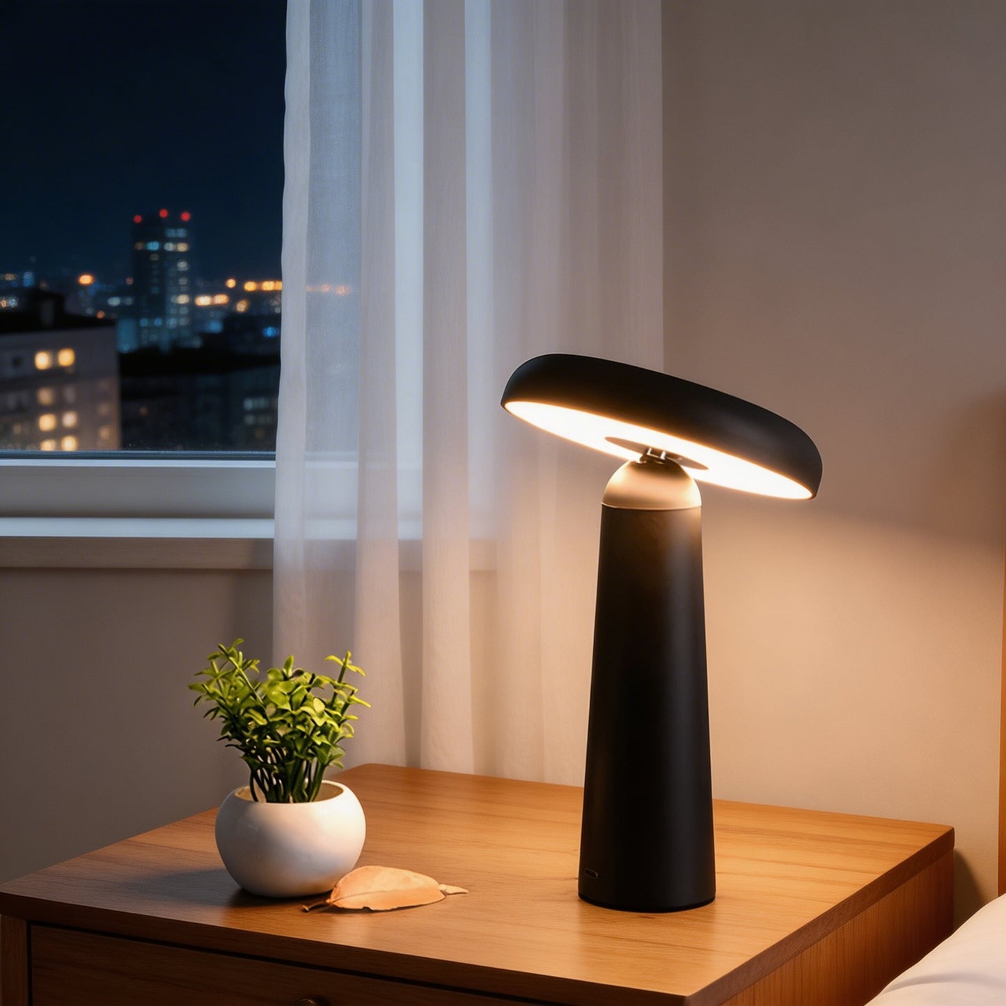 Modern Rechargeable Mushroom Table Lamp