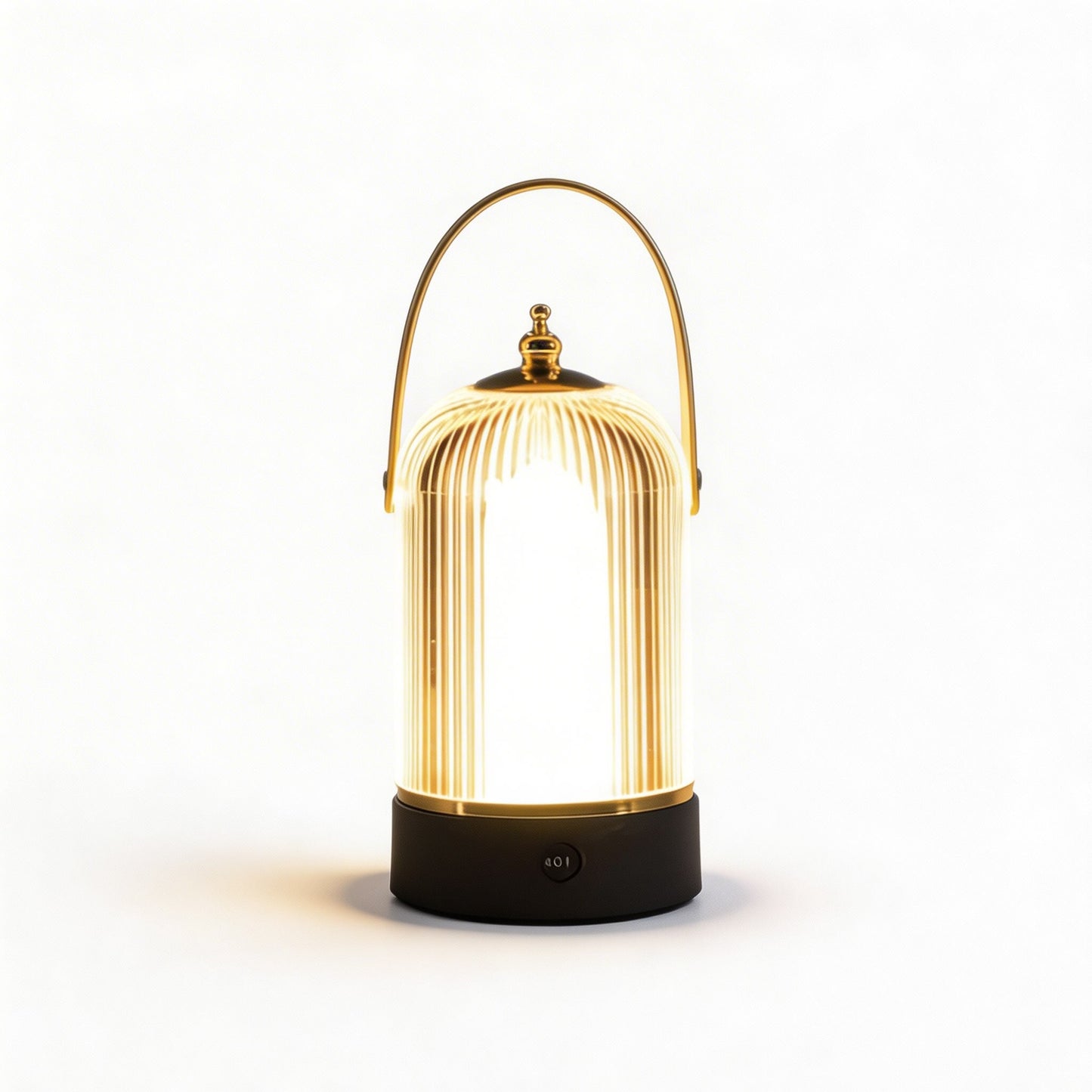 Modern Ribbed Glass Table Lamp