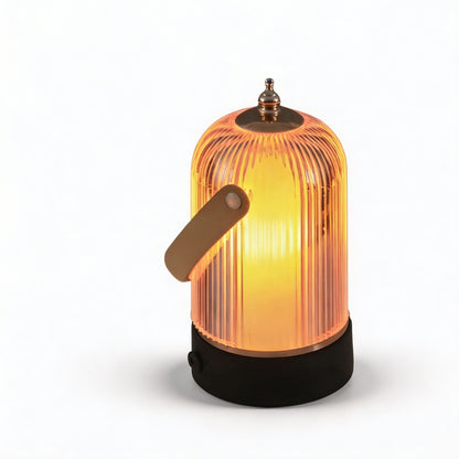 Modern Ribbed Glass Table Lamp