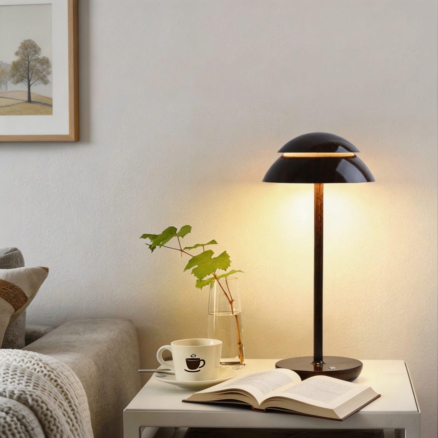 Cordless Touch-Control Mushroom Table Lamp