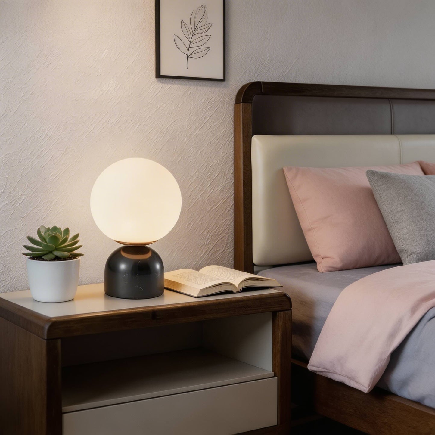 Round Marble Table Lamp