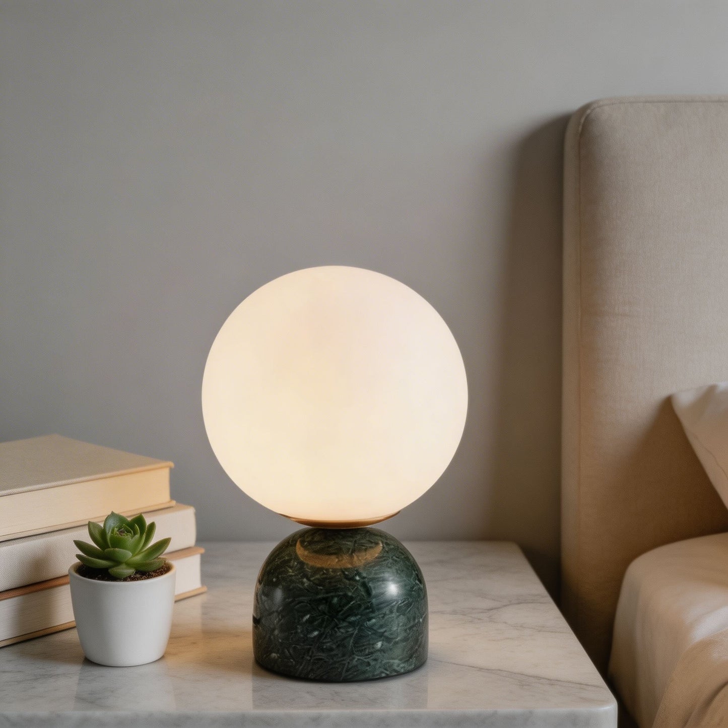 Round Marble Table Lamp