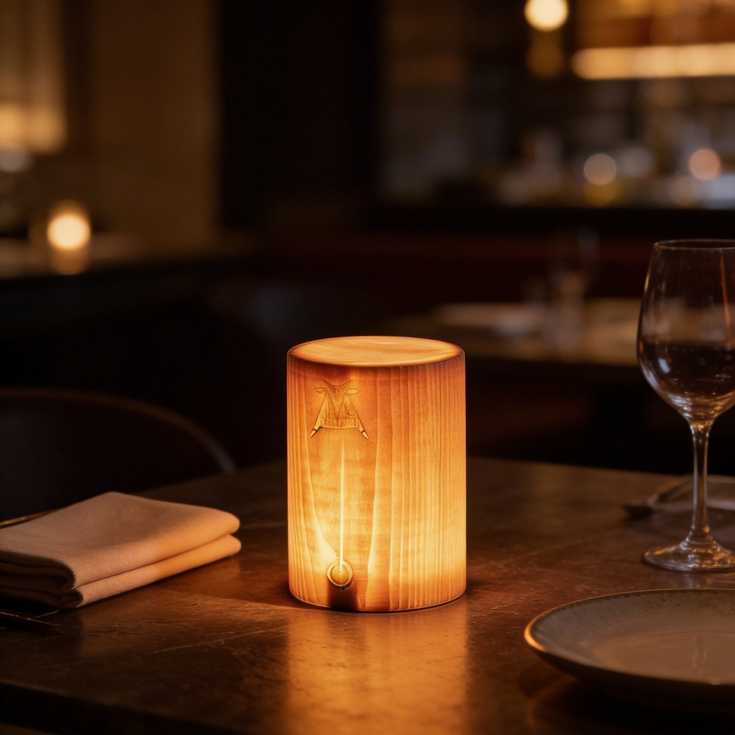 Touch Control Wooden Minimalist Table Lamp