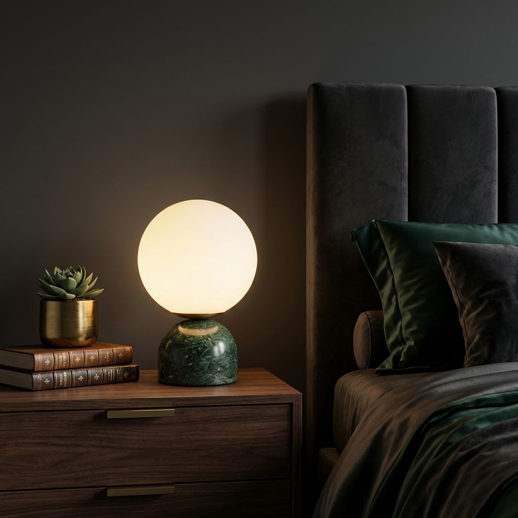 Round Marble Table Lamp