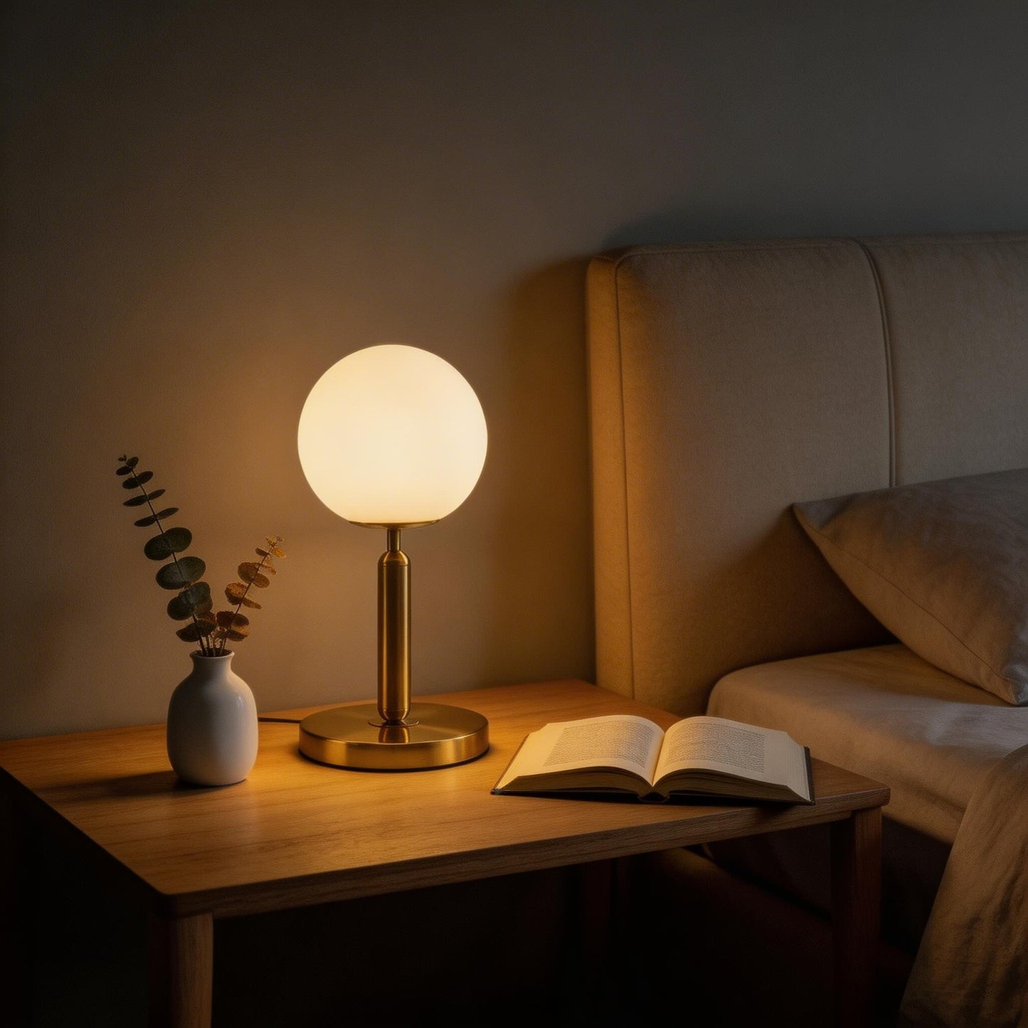 Simple Glass Ball Table Lamp