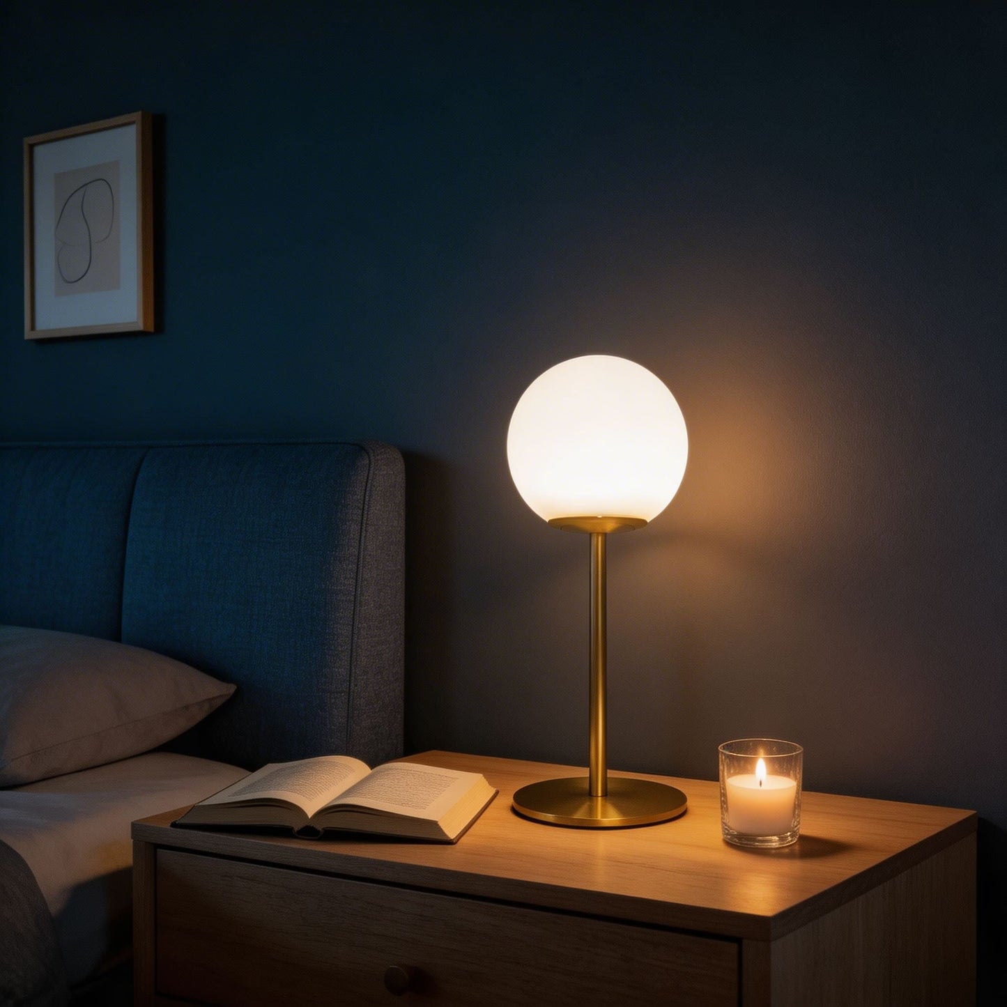 Simple Glass Ball Table Lamp